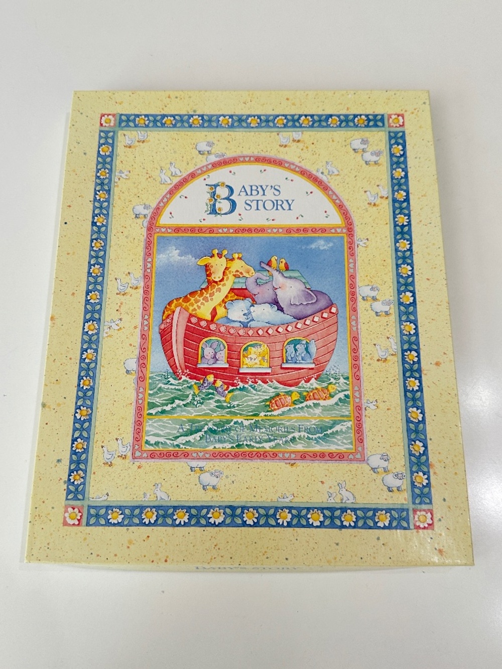 Vintage 90s 1996 C.R. Gibson Baby's Record Book Photo Book Noah's Ark New Unused